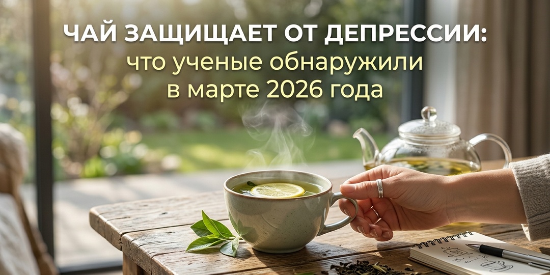 Чай защищает от депрессии — что учёные обнаружили в 2026 году