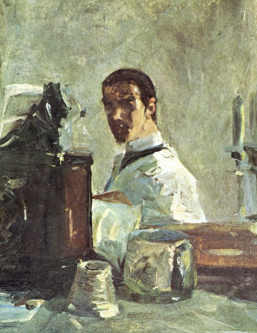 Автопортрет перед зеркалом, 1883