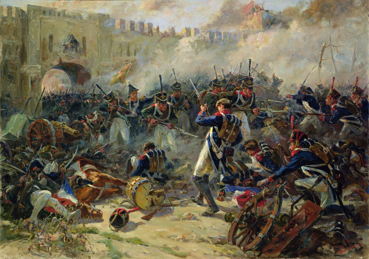 «Сражение 5 (17) августа 1812 г. под Смоленском» (Петер фон Гесс, 1846)
