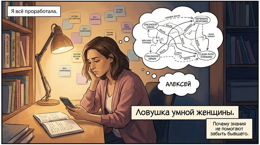 «Ловушка умной женщины — всё знаю про паттерн но не могу отпустить бывшего»