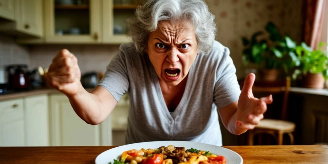 "Я не буду есть эти помои" - рявкнула моя мать на еду моей жены...