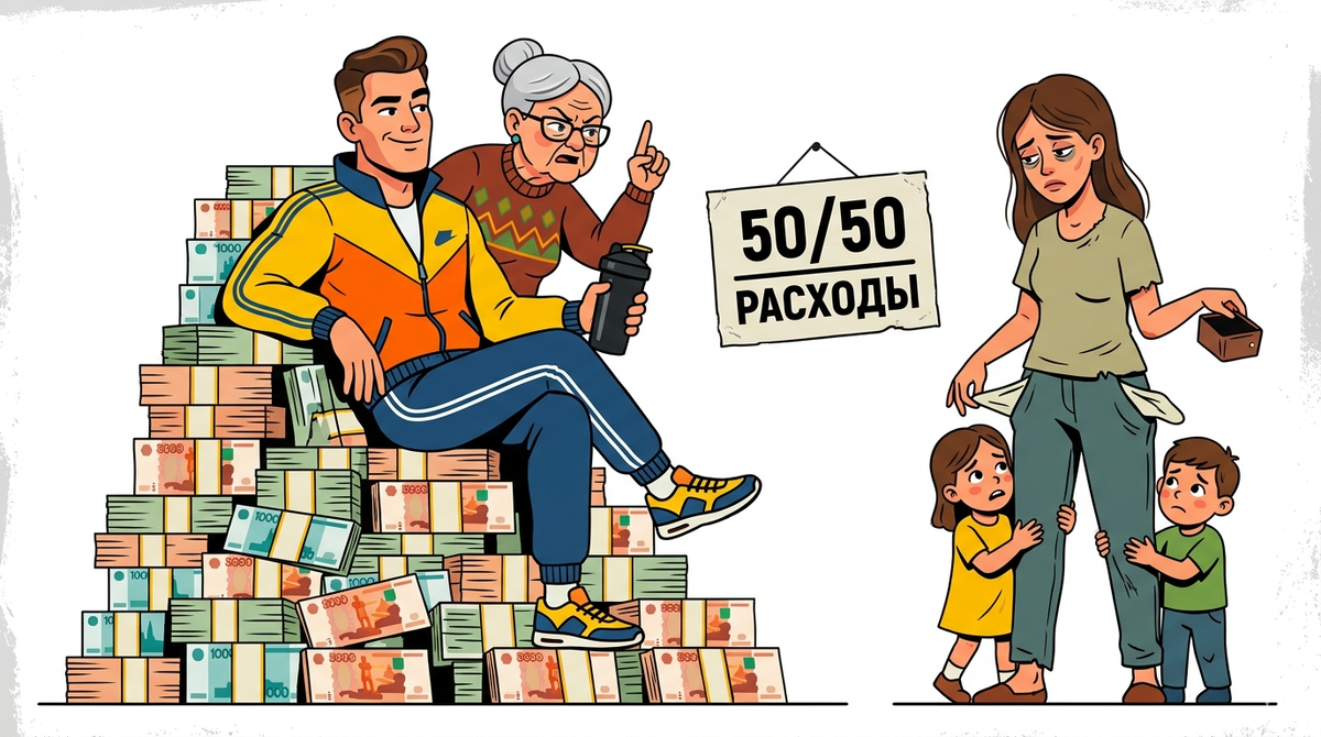 «Давай всё пополам!» Он зарабатывает 160 тысяч, я — 45. А счета мы делим 50/50. Это «справедливость» или кое-что похуже?