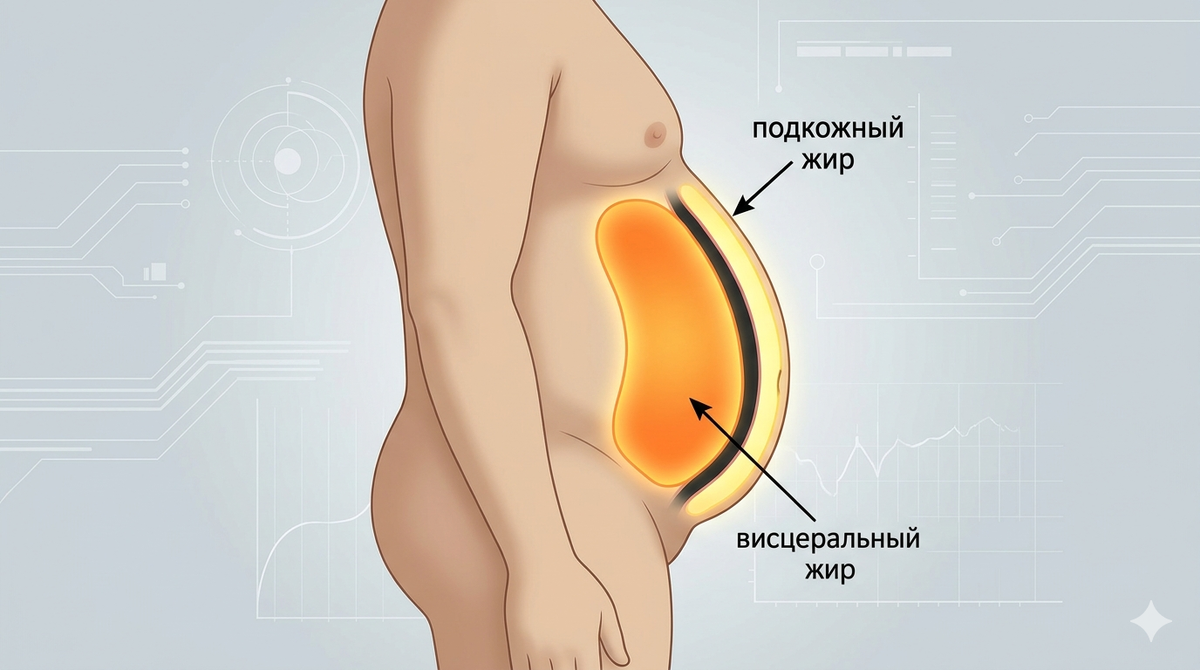 ⚠️ Почему висцеральный жир — это реально опасно
