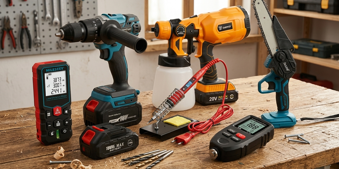 10 популярных инструментов с AliExpress для дома, гаража и мастерской: от ударной дрели до лазерного уровня