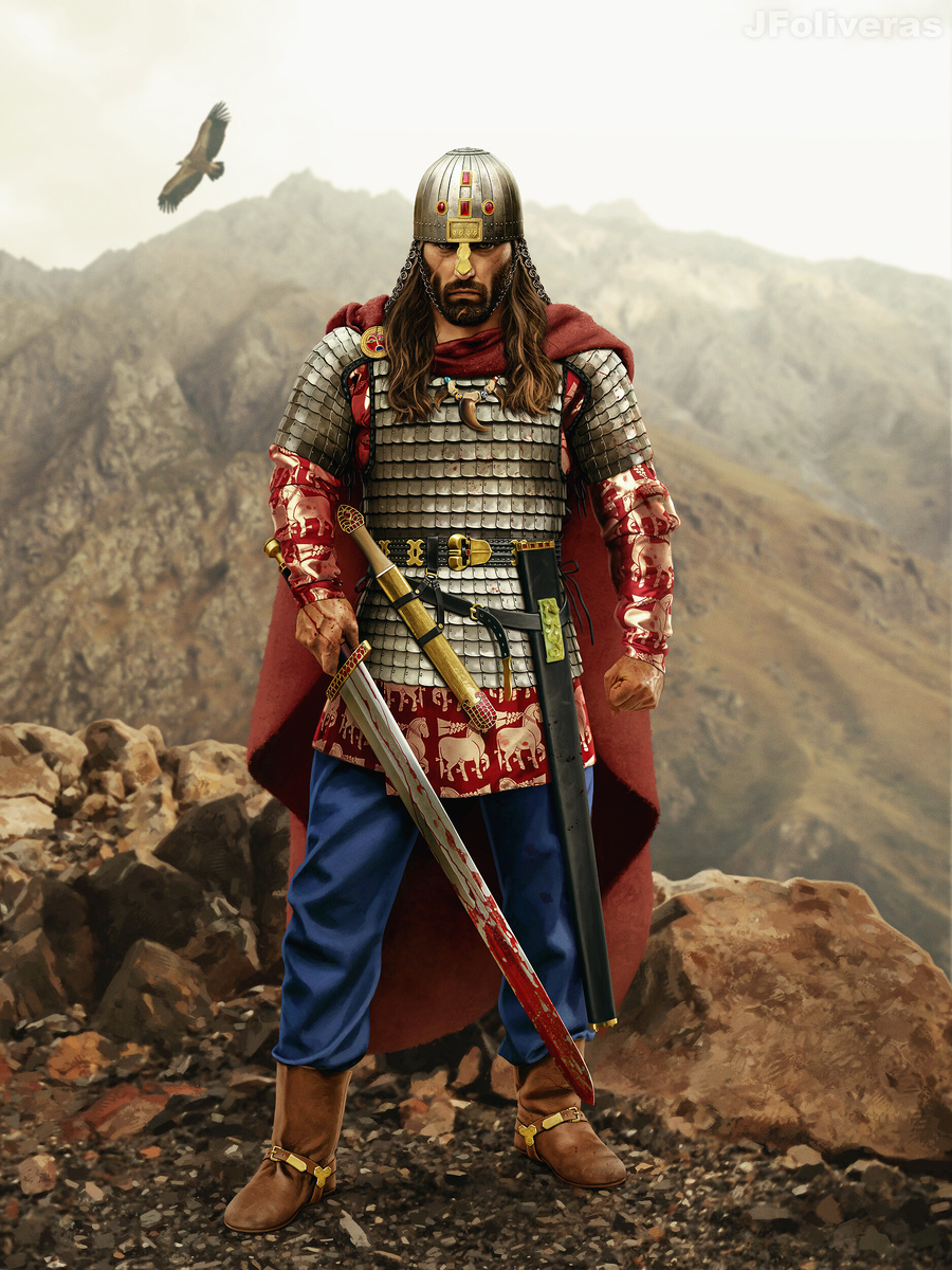 Аланский воин IV века.