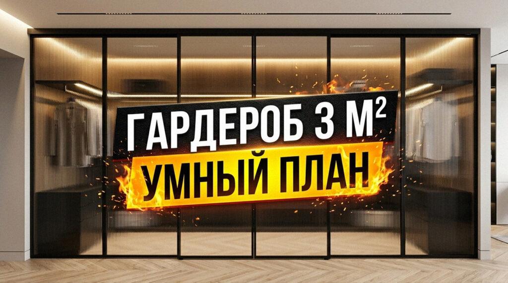    Пример рационального обустройства гардеробной комнаты на 3 кв. м. GarderobSystem
