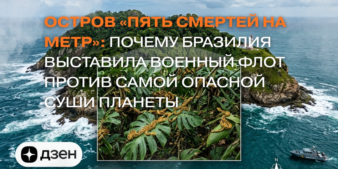 Остров «Пять смертей на метр»: Почему Бразилия выставила военный флот против самой опасной суши планеты