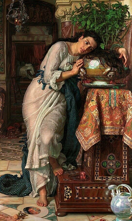 «Изабелла и горшок с базиликом» Уильям Хант (1856).