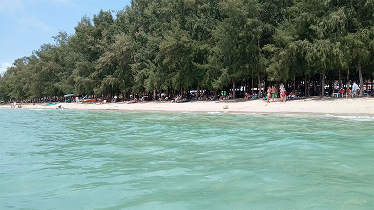 Пляж танцующей девушки.