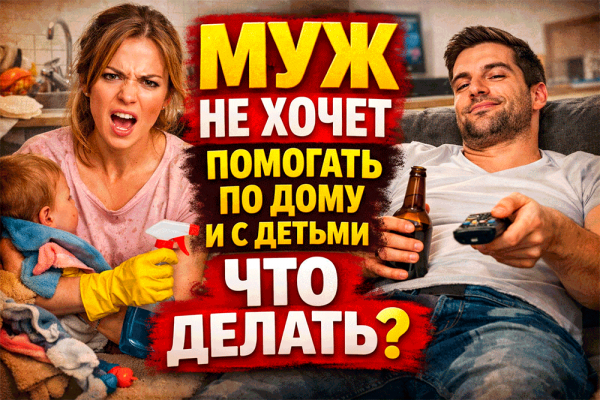 Муж не хочет помогать по дому и с детьми? Вот почему так происходит – и когда это уже не лень, а откровенная бытовая наглость