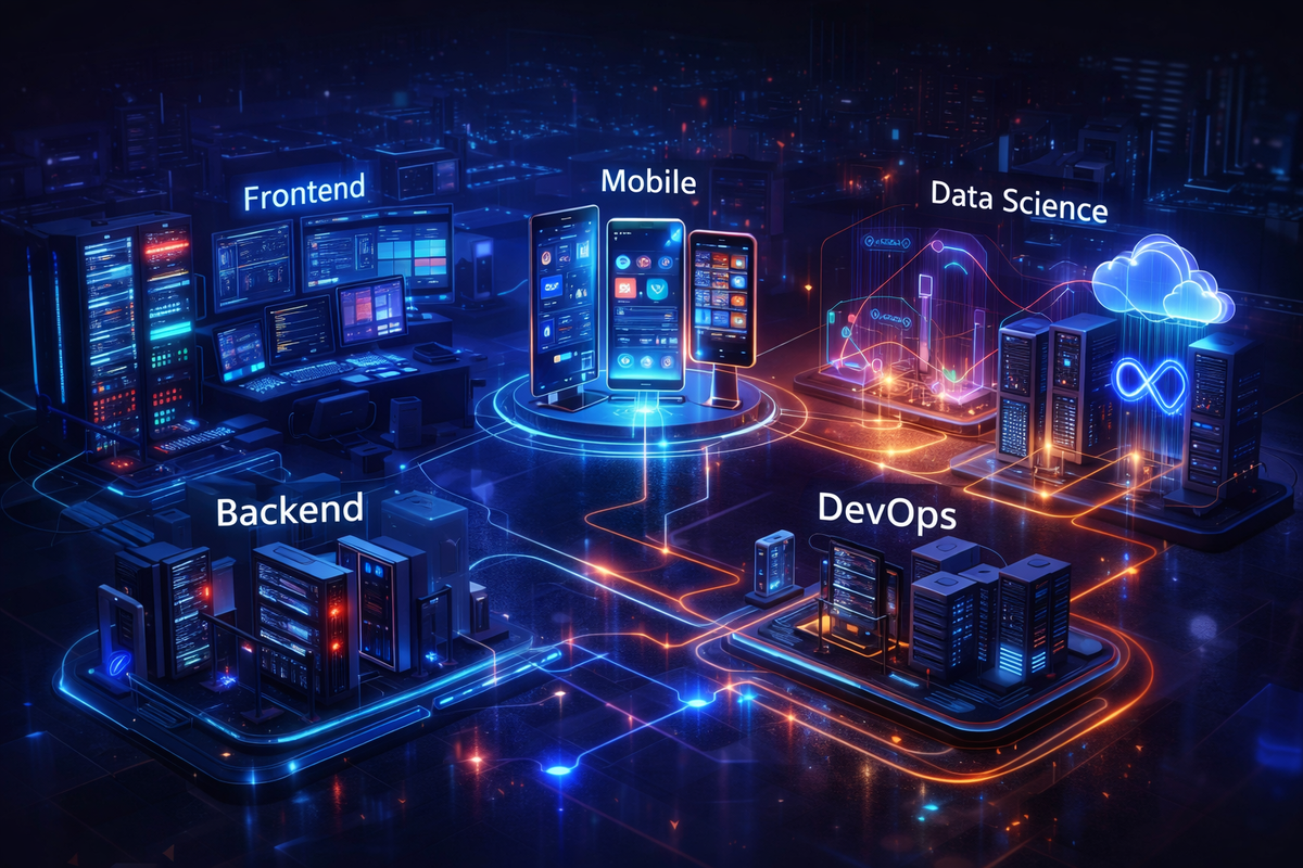 Сколько зарабатывает программист в разных специализациях визуал направлений IT.