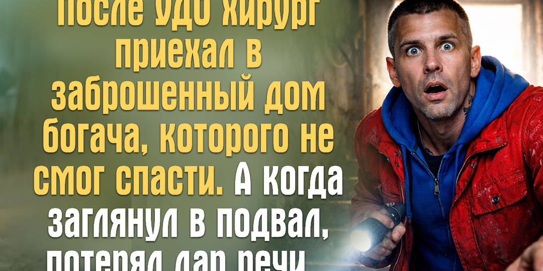 После УДО хирург приехал в заброшенный дом богача и заглянул в подвал.