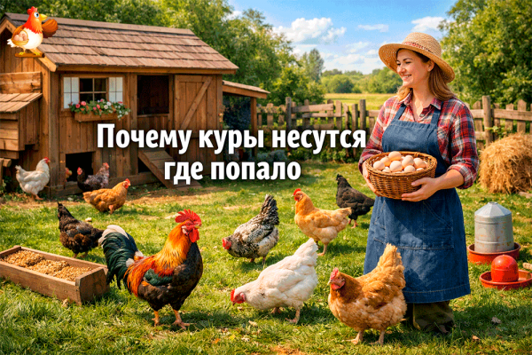 Яйцо в сапоге, яйцо в крапиве, яйцо под лестницей – почему куры несутся где попало и как прекратить этот квест 🐔🥚😄
