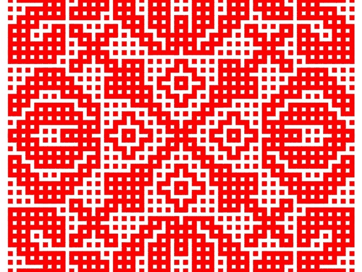 Схема на узор «Корона». Мозаичное вязание крючком из центра.