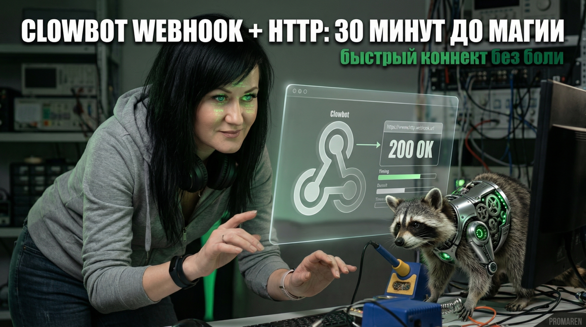   Webhooks и HTTP Request в Clowbot связывают сервисы за 30 минут без готовых модулей | Марина Погодина, PROMAREN Марина Погодина