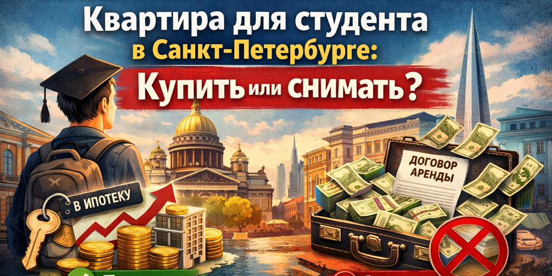 🏠 Квартира для студента в Санкт-Петербурге: купить или снимать?