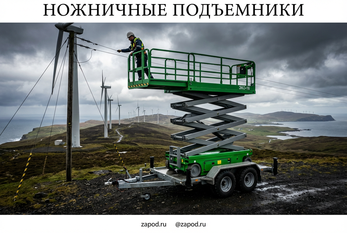    Ножничный подъемник для работы с электросетями admin