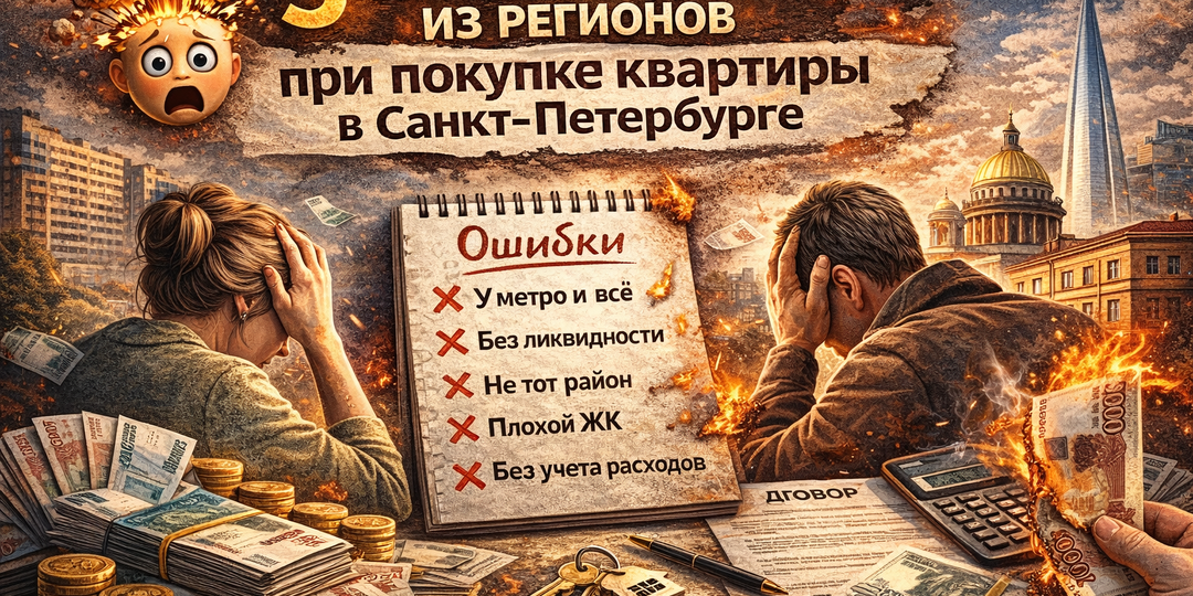 5 ошибок родителей из регионов при покупке квартиры студенту в Санкт-Петербурге