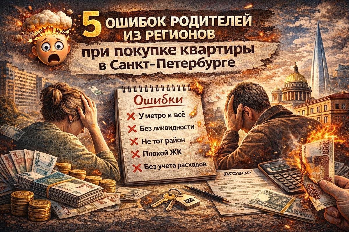 5 ошибок родителей из регионов при покупке квартиры студенту в Санкт-Петербурге