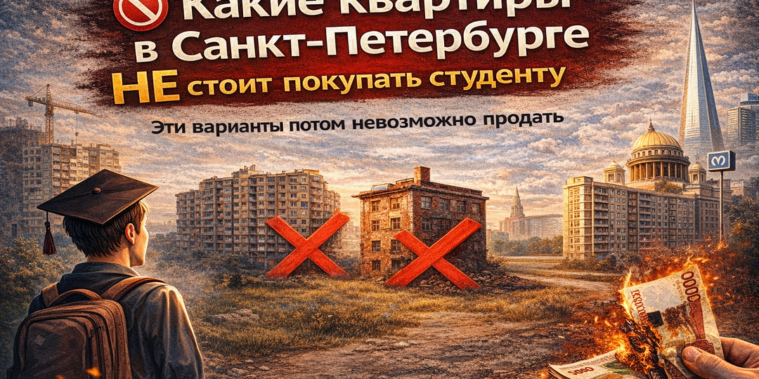 🚫 Какие квартиры в Санкт-Петербурге НЕ стоит покупать студенту