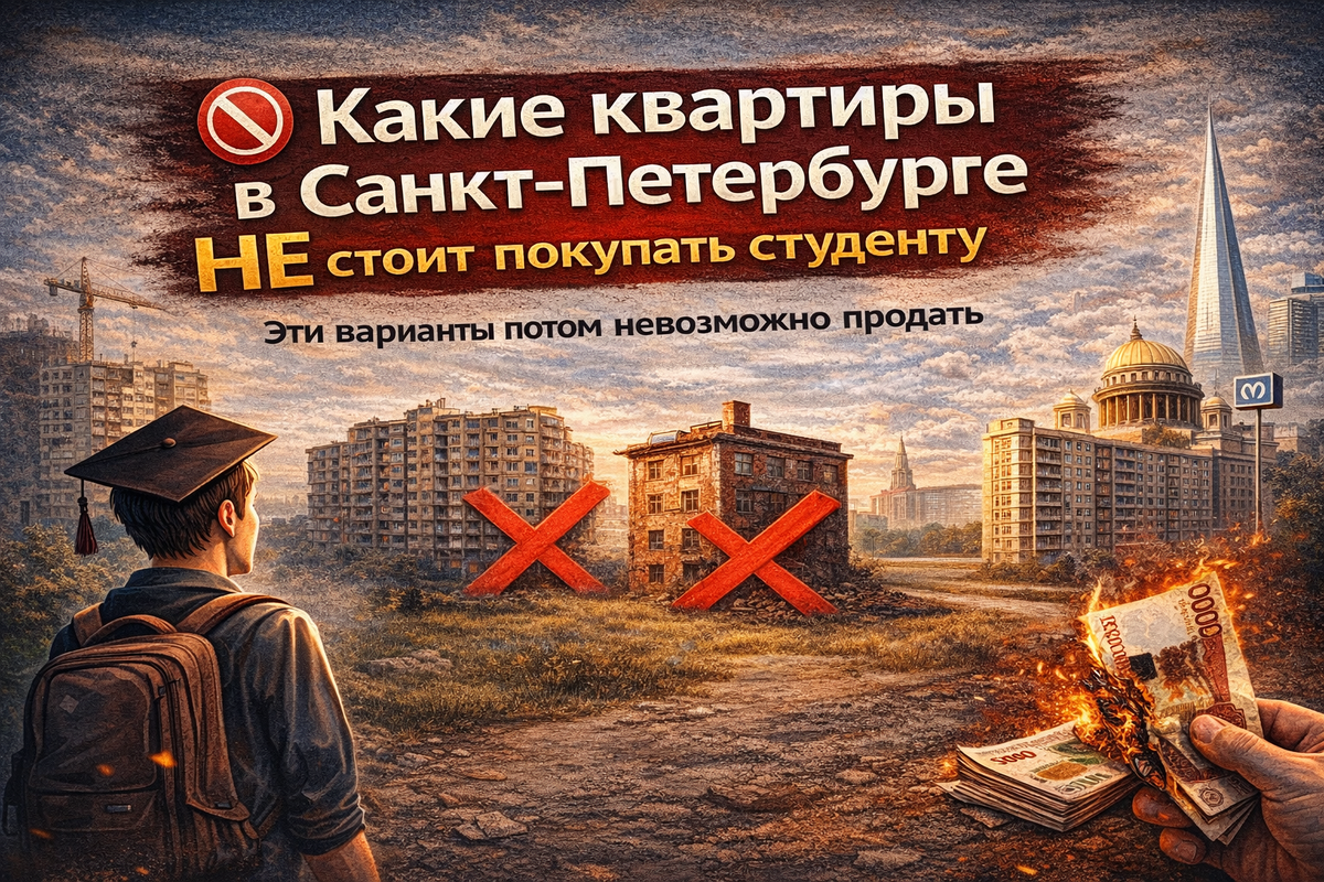 Какие квартиры в Санкт-Петербурге НЕ стоит покупать студенту