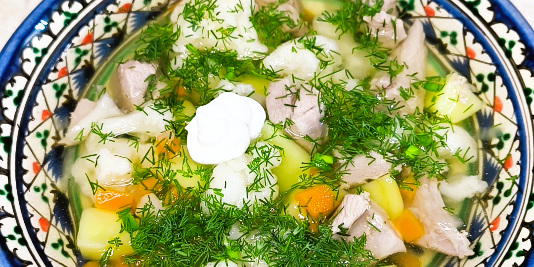 Куриный суп с цветной капустой (фото пошагово + видеорецепт)