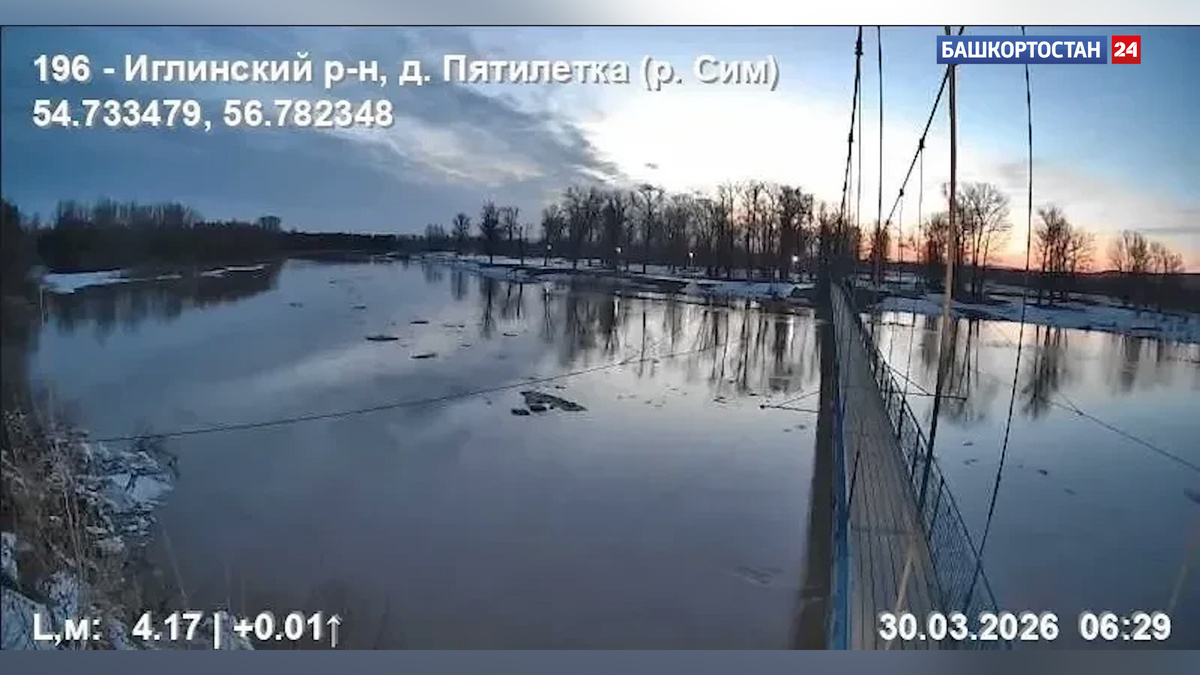    Река Уршак в Давлекановском районе Башкортостана поднялась более чем на 2 метра за сутки