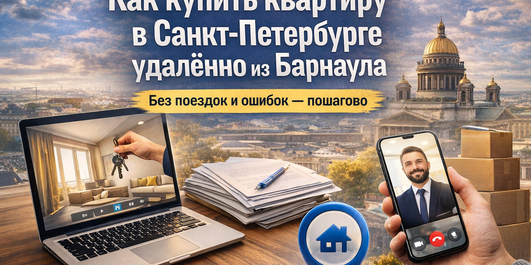 Как купить квартиру в Санкт-Петербурге удалённо из Барнаула
