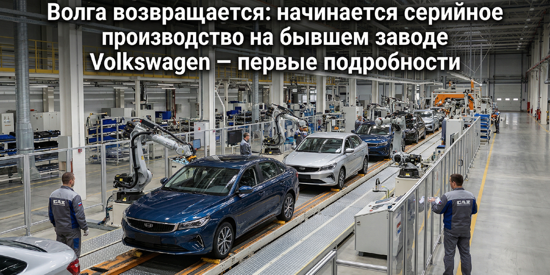 Volga возвращается: серийное производство началось на бывшем заводе Volkswagen — первые подробности