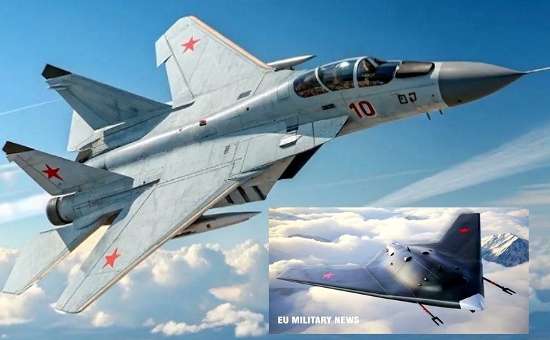Истребитель-робот 6-го поколения МиГ-41 на пару с "Охотником"