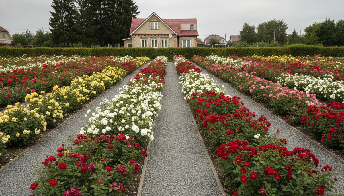 Розы в ряд как солдаты — типичная ошибка начинающих садоводов