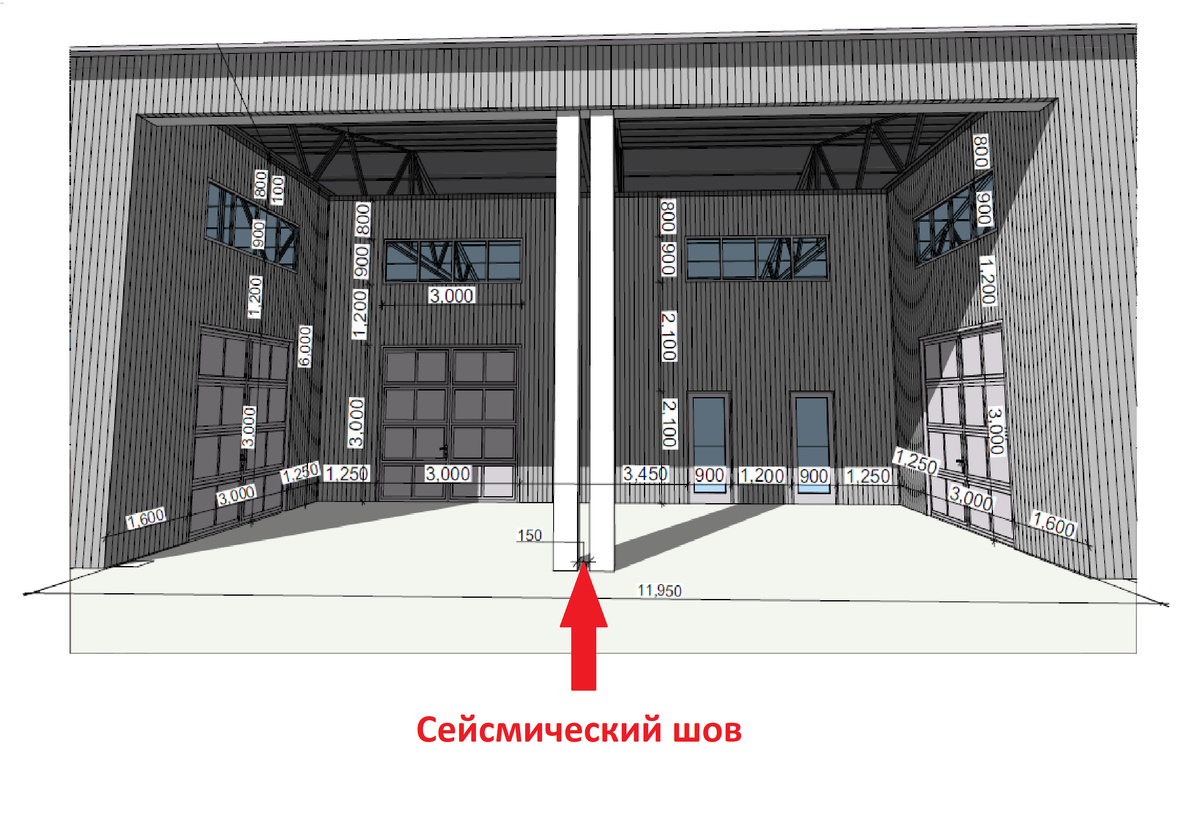 Визуализация центральной части здания