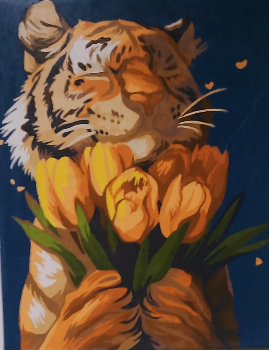 Такие картины по цифрам пишут пациенты НПЦ на занятиях.