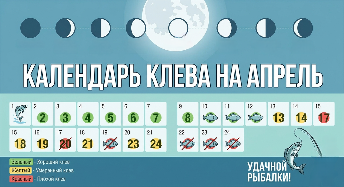 Лунный календарь на апрель