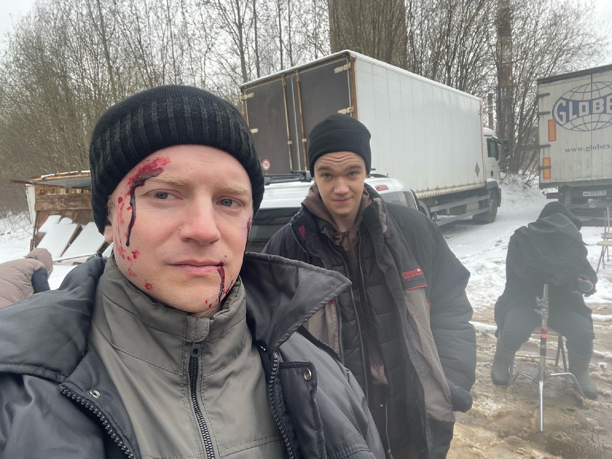 Съемочная площадка и грим