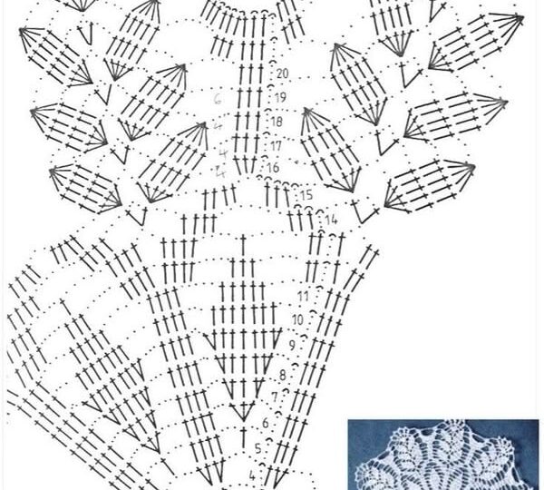 8 маленьких салфеточек крючком. Схемы