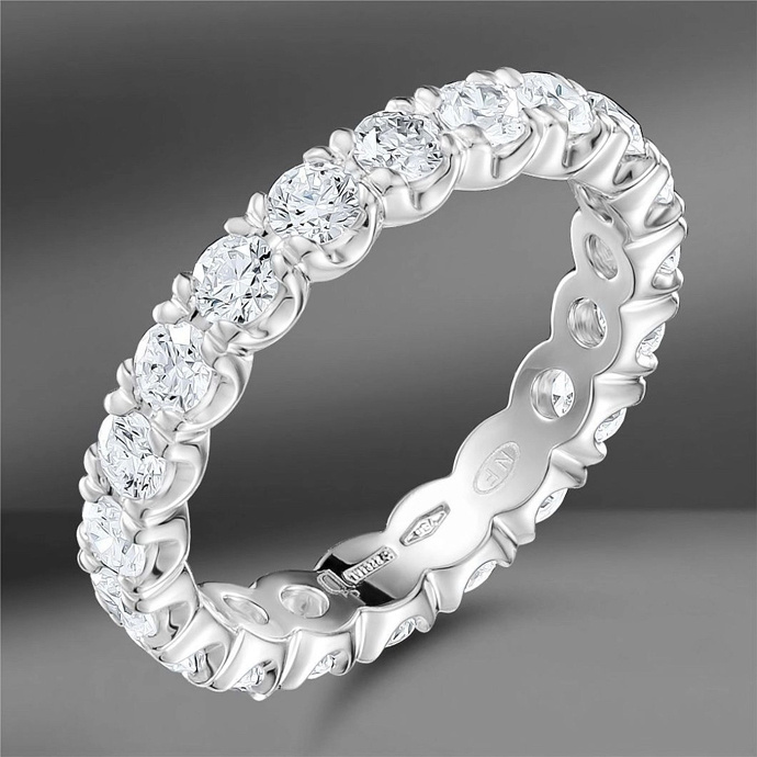 Кольца вечности Emporium Gold полный круг с бриллиантами весом: 1.80 Ct, 1.84 Ct и 9.33 Ct (3 фото)