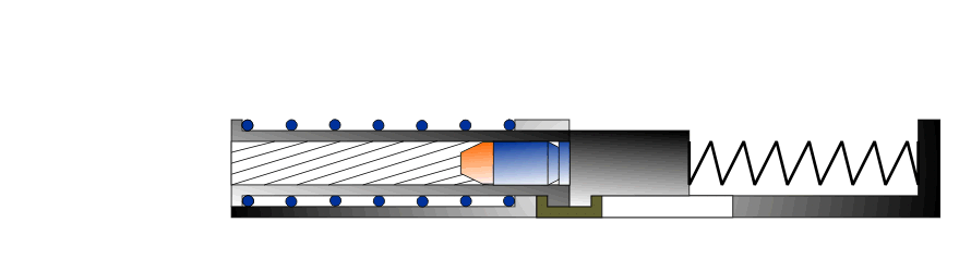 Схема работы перезарядки с длинным ходом ствола (источник - https://weaponsguide.ru/printsipy-raboty-avtomatiki-pistoleta)