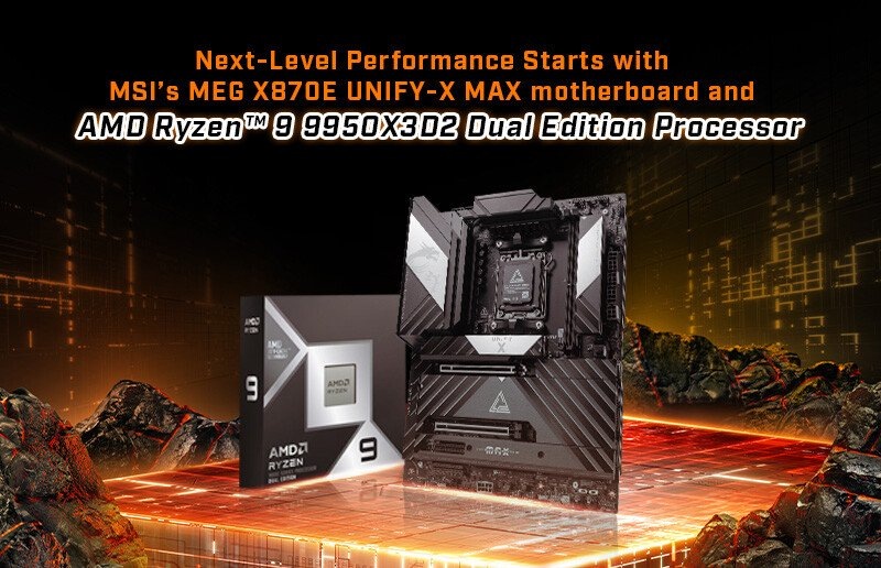    MSI подтвердила поддержку Ryzen 9 9950X3D2 и представила MEG X870E UNIFY-X MAX