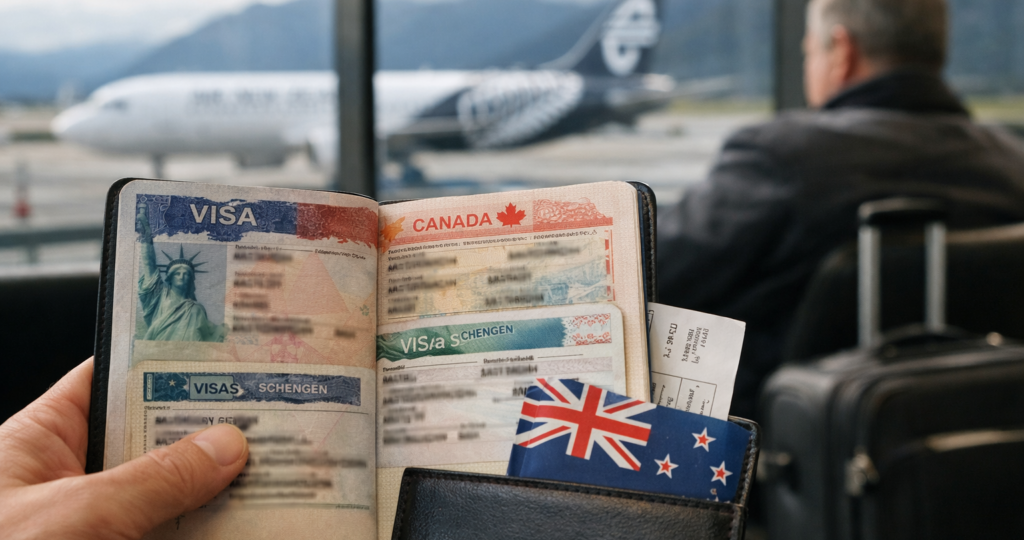 Визовая история: как наличие виз в США, Канаду, Шенген влияет на решение Новой Зеландии.