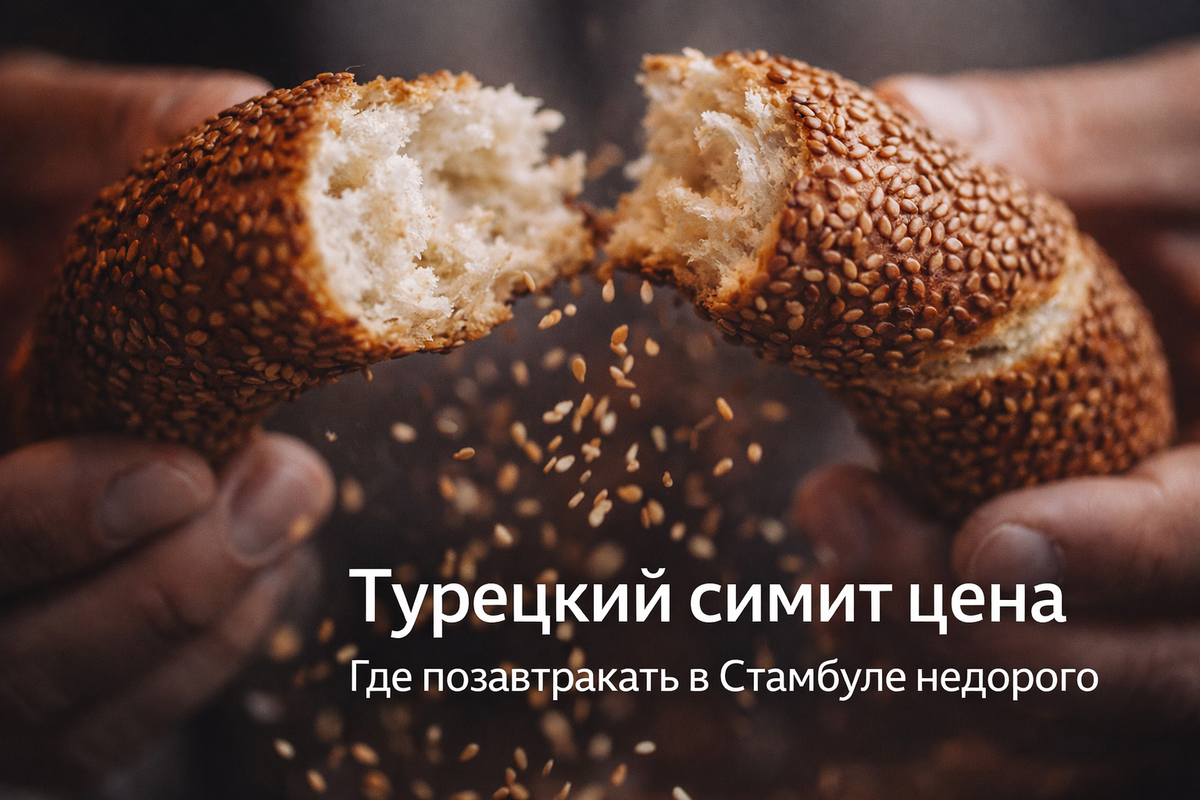 Турецкий симит цена, завтрак в стамбуле недорого, симит в тележке.