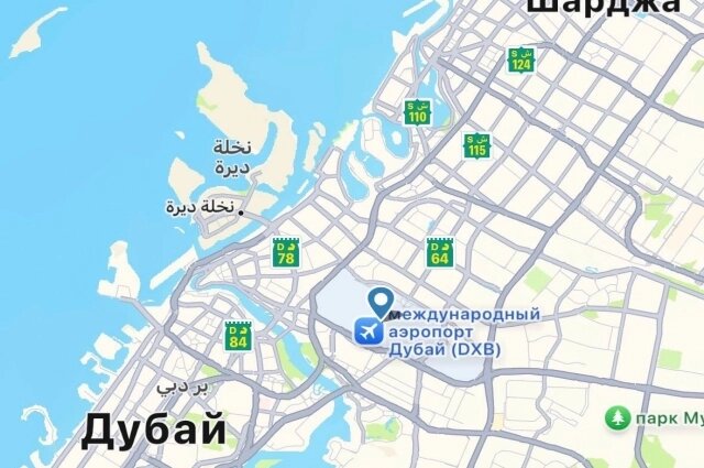    Аэропорт Дубая Фото: Скриншот/ Flightradar24.com