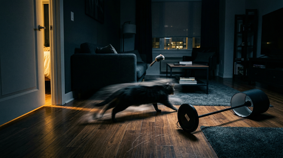 кот не спит ночью