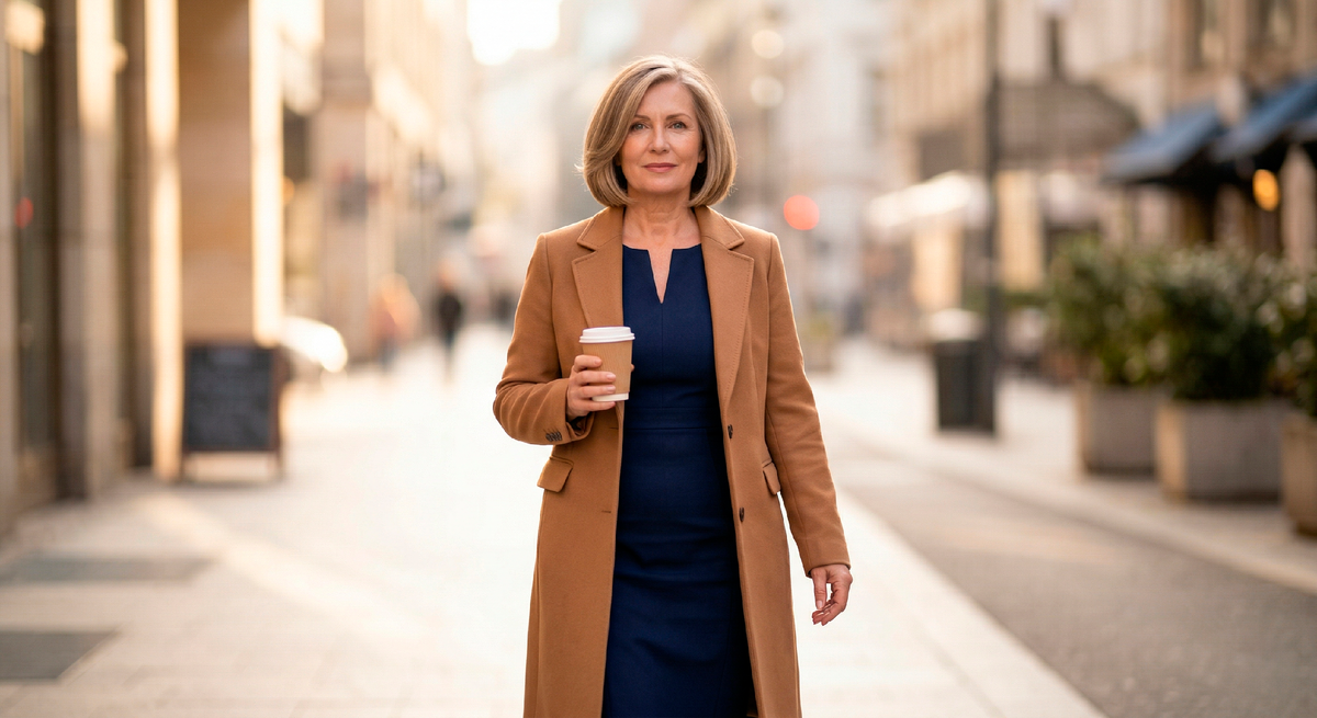 Самый простой способ для женщин с формами - носить пальто нараспашку. Это визуально срезает объёмы по бокам и вытягивает силуэт