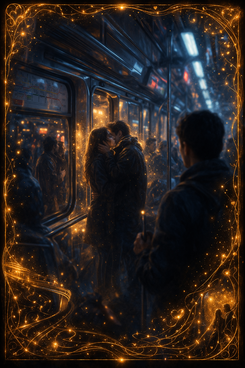 Они целуются в метро