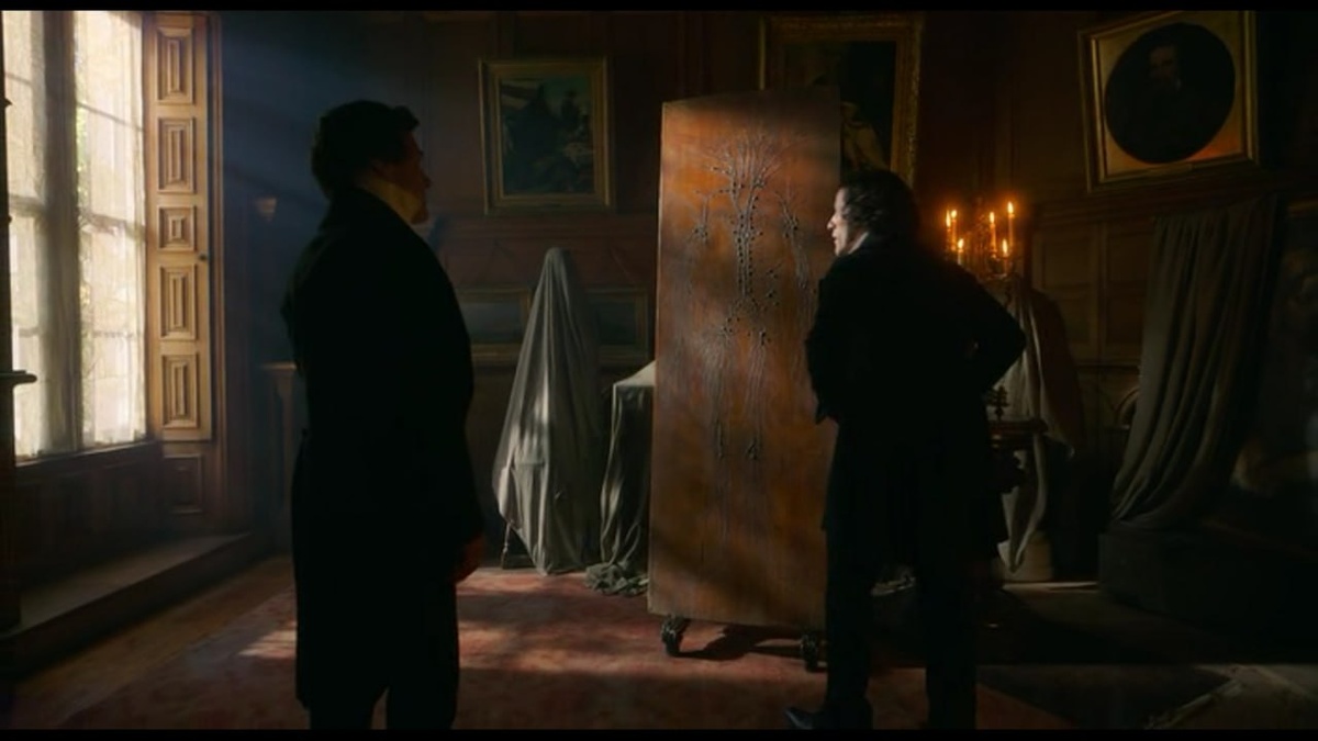 Когда Харландер пригласил Виктора к себе, он показал ему пятую панель из набора Джона Ивлина (The Evelyn tables).