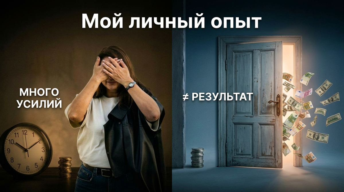 я много делала, но результат в деньгах не приходил...