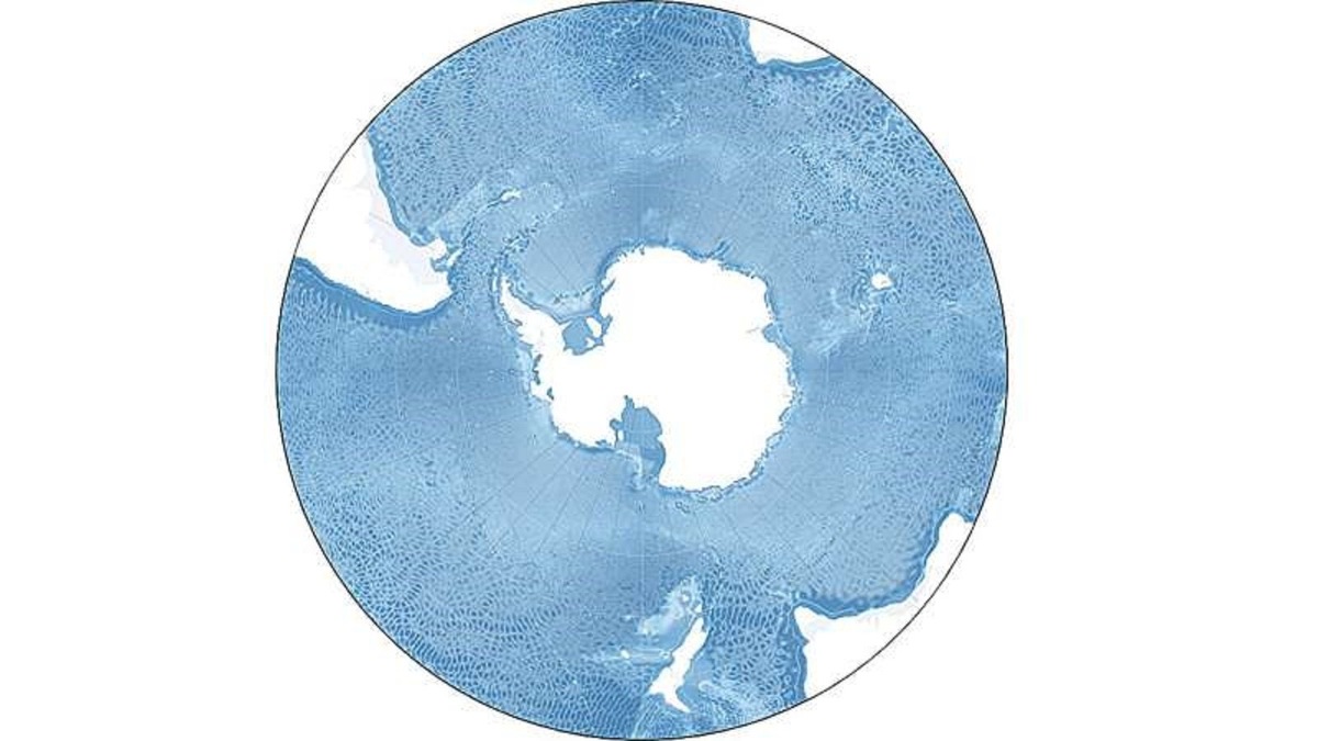    Внутренние волны приносят энергию в Южный океан и уносят ее из него. Этот процесс впервые был смоделирован с помощью глобальной модели. Фото: Юран Ли, Океанографический институт Скриппса, Калифорнийский университет в Сан-Диего