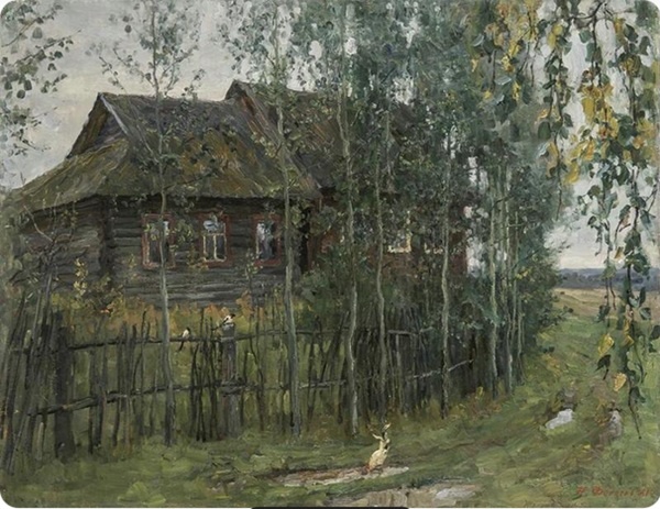 Федосов. Осенняя ветка берёзы. 1981—1990.