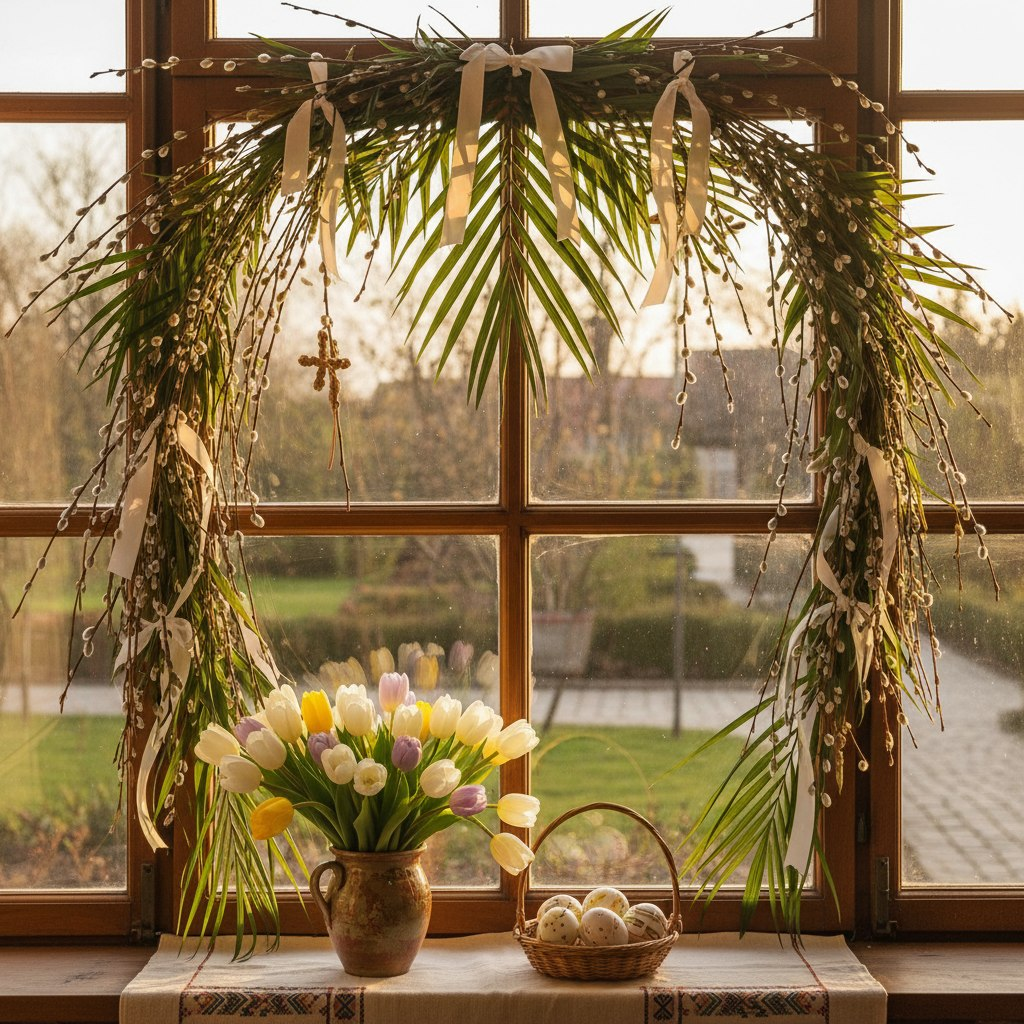 В России пальмы можно встретить не везде, поэтому вместо них использовали ветки вербы — одного из первых деревьев, которое расцветает весной.